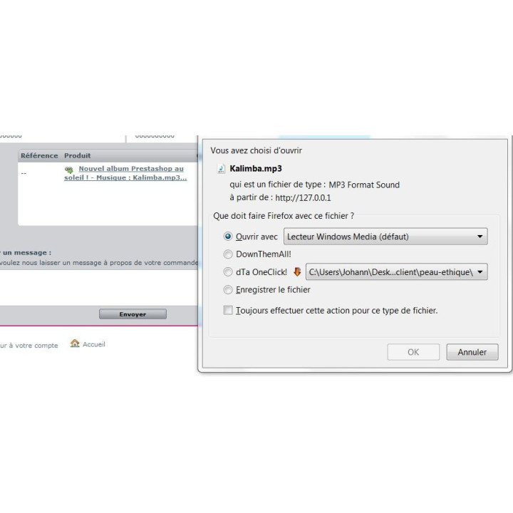 Module Prestashop téléchargement de musique - mp3
