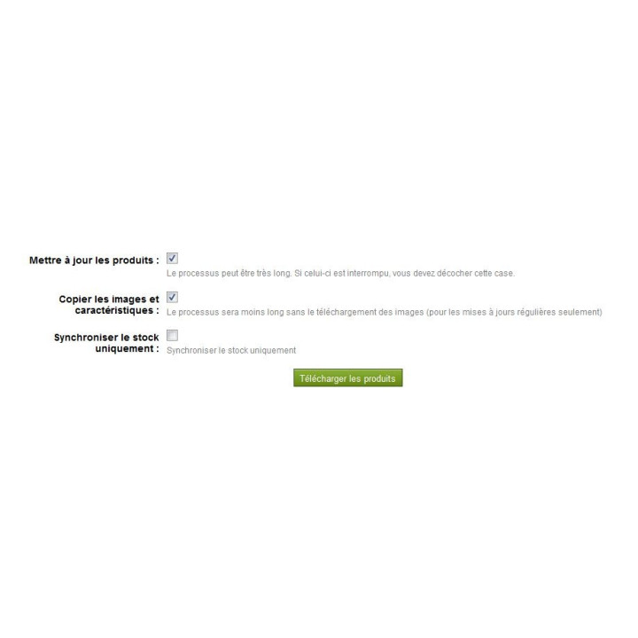 Synchroniser les produits et le stock via Webservice