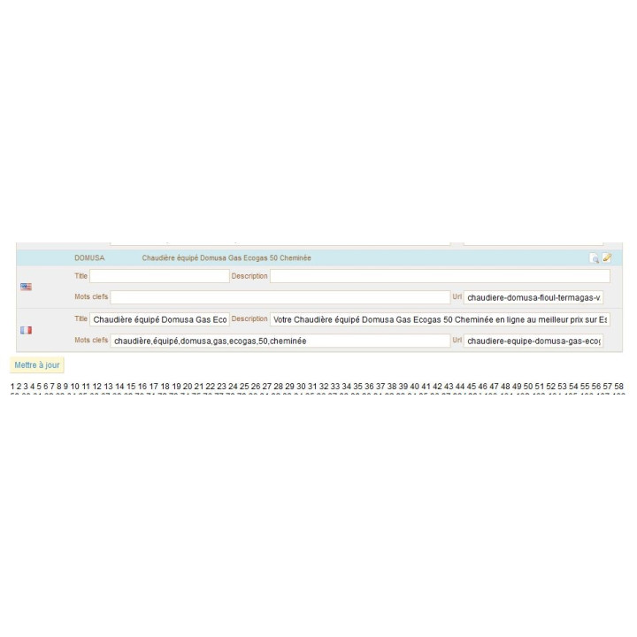 Quick SEO, mise à jour rapide des balises meta
