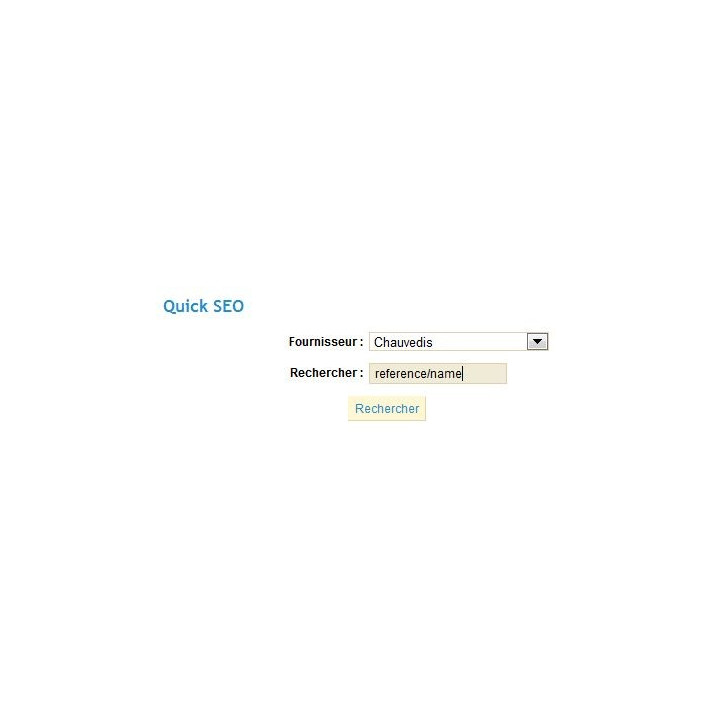 Quick SEO, mise à jour rapide des balises meta