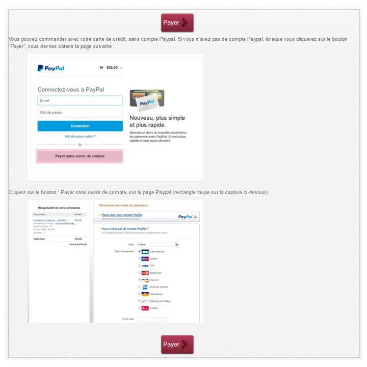 Module Paypal or credit card without a Paypal account