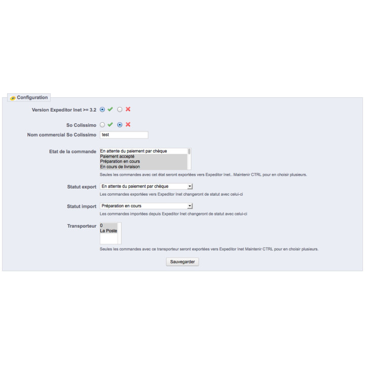 Expeditor Inet Export package