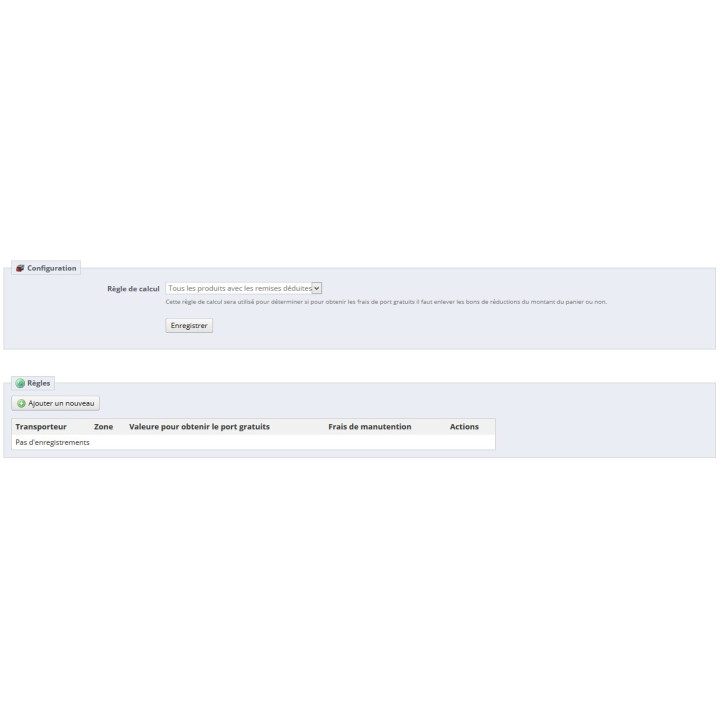 Module Prestashop de livraison gratuite par transporteurs