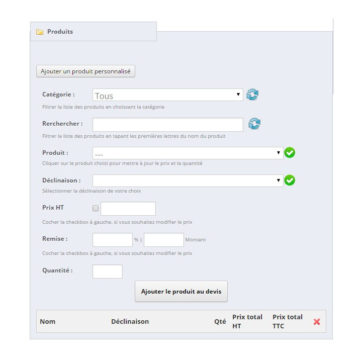 Créer et gérer vos devis Prestashop