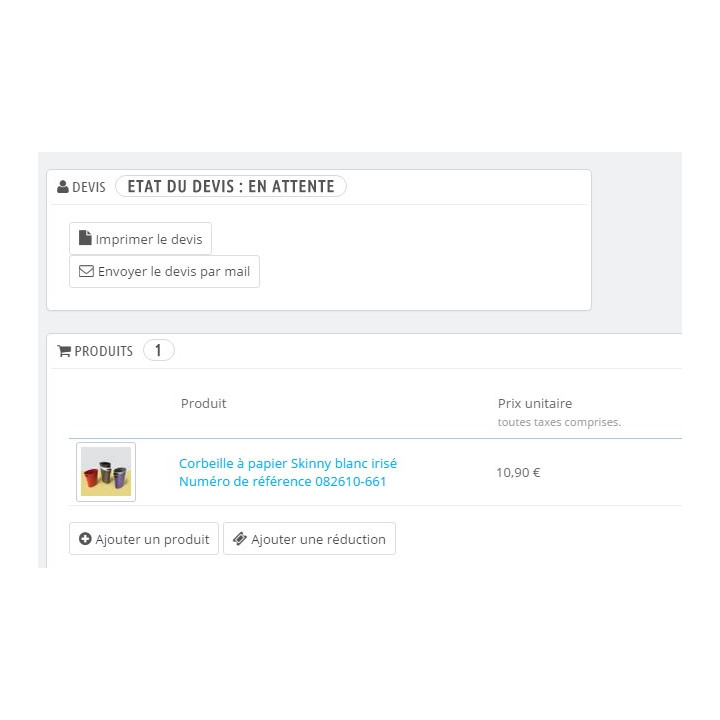 Créer et gérer vos devis Prestashop