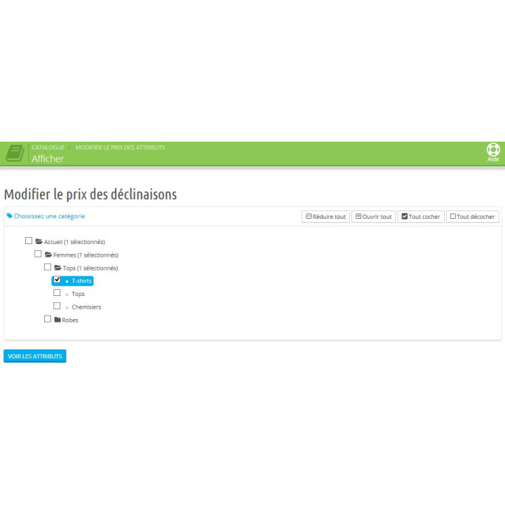 Module pour modifier automatiquement les prix des déclinaisons