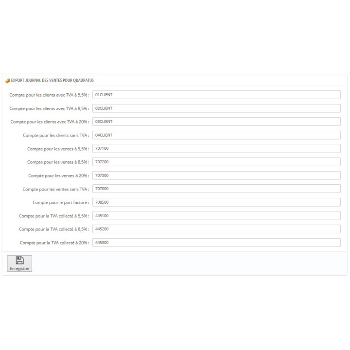 Module d’export vers la comptabilité Cegid Quadratus