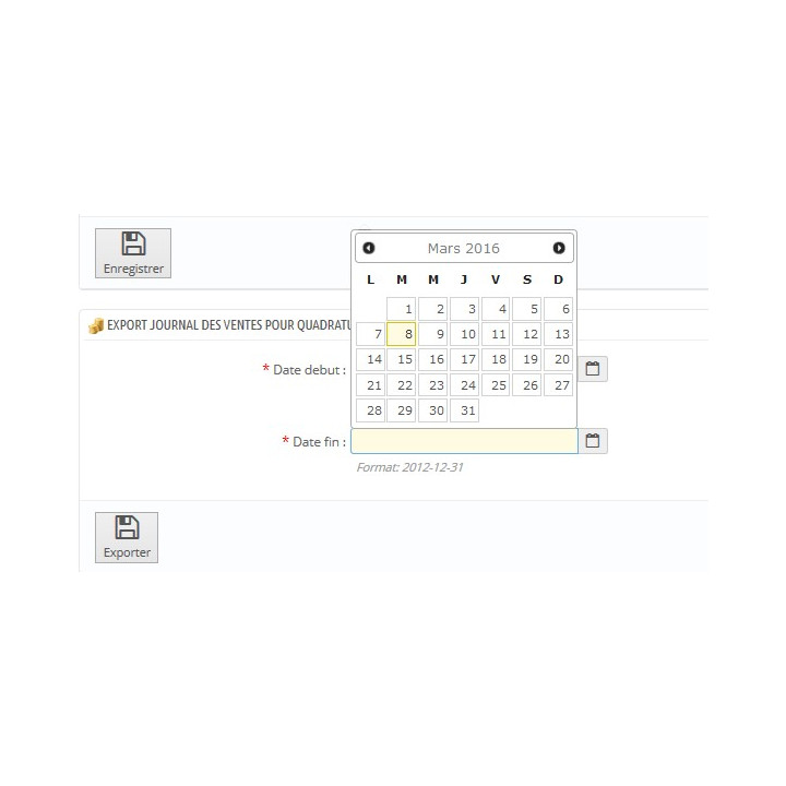 Module d’export vers la comptabilité Cegid Quadratus