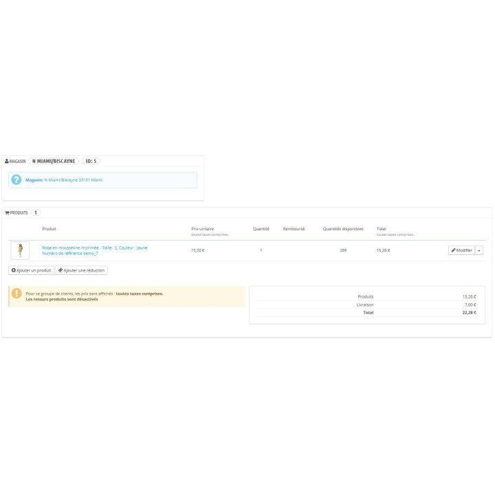 Prestashop Module for choice of store delivery
