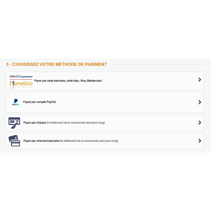 Page paiement Monetico