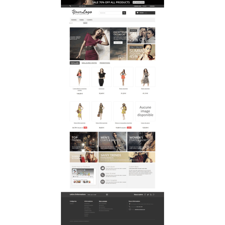 Pack boutique Prestashop de base