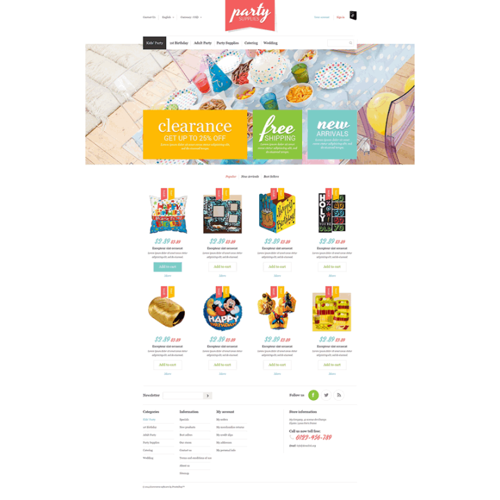 Basic Prestashop Shop Pack