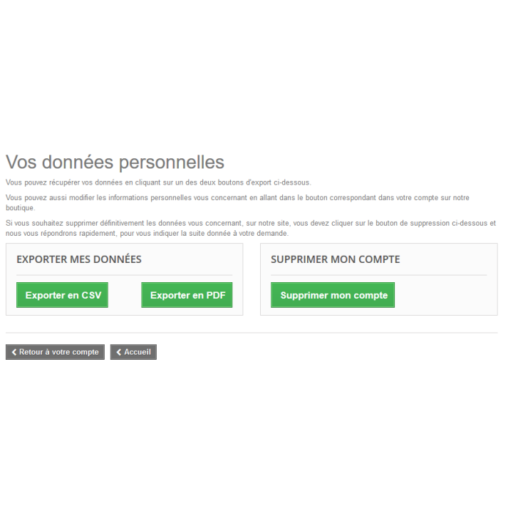 Module Prestashop RGPD