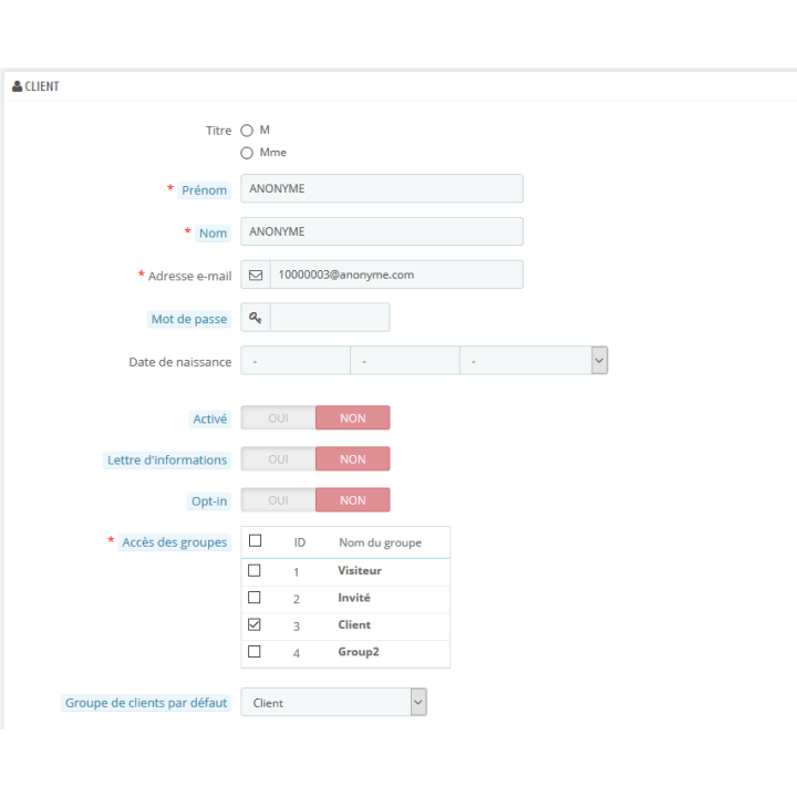Module Prestashop RGPD