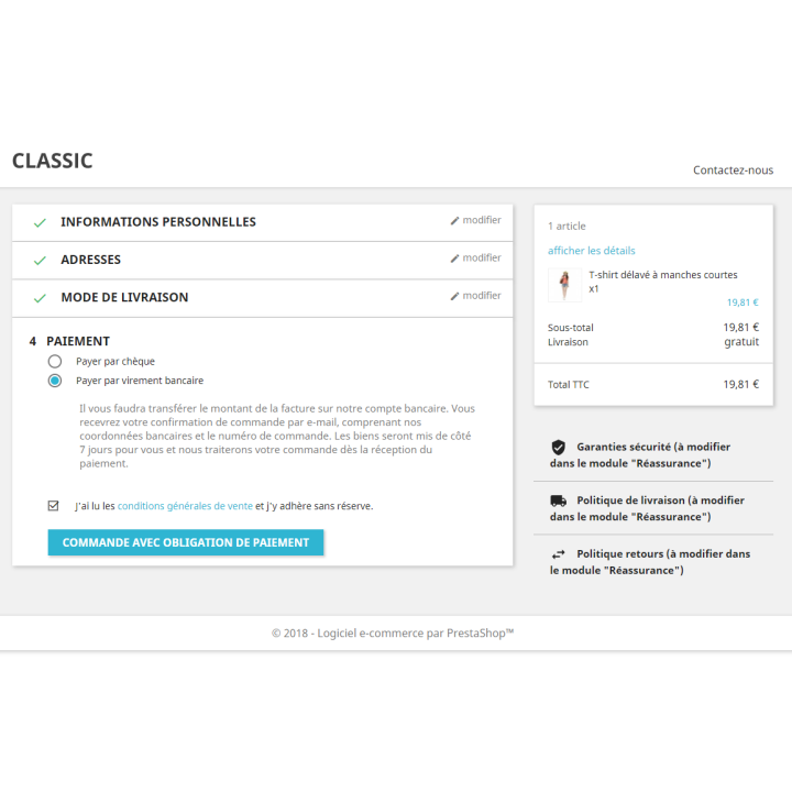 Mise à jour de votre boutique Prestashop